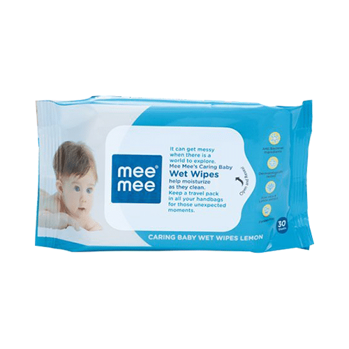Mee Mee Caring Baby Wet Wipes with Lemon Fragrance Pack of 5 - Image 1