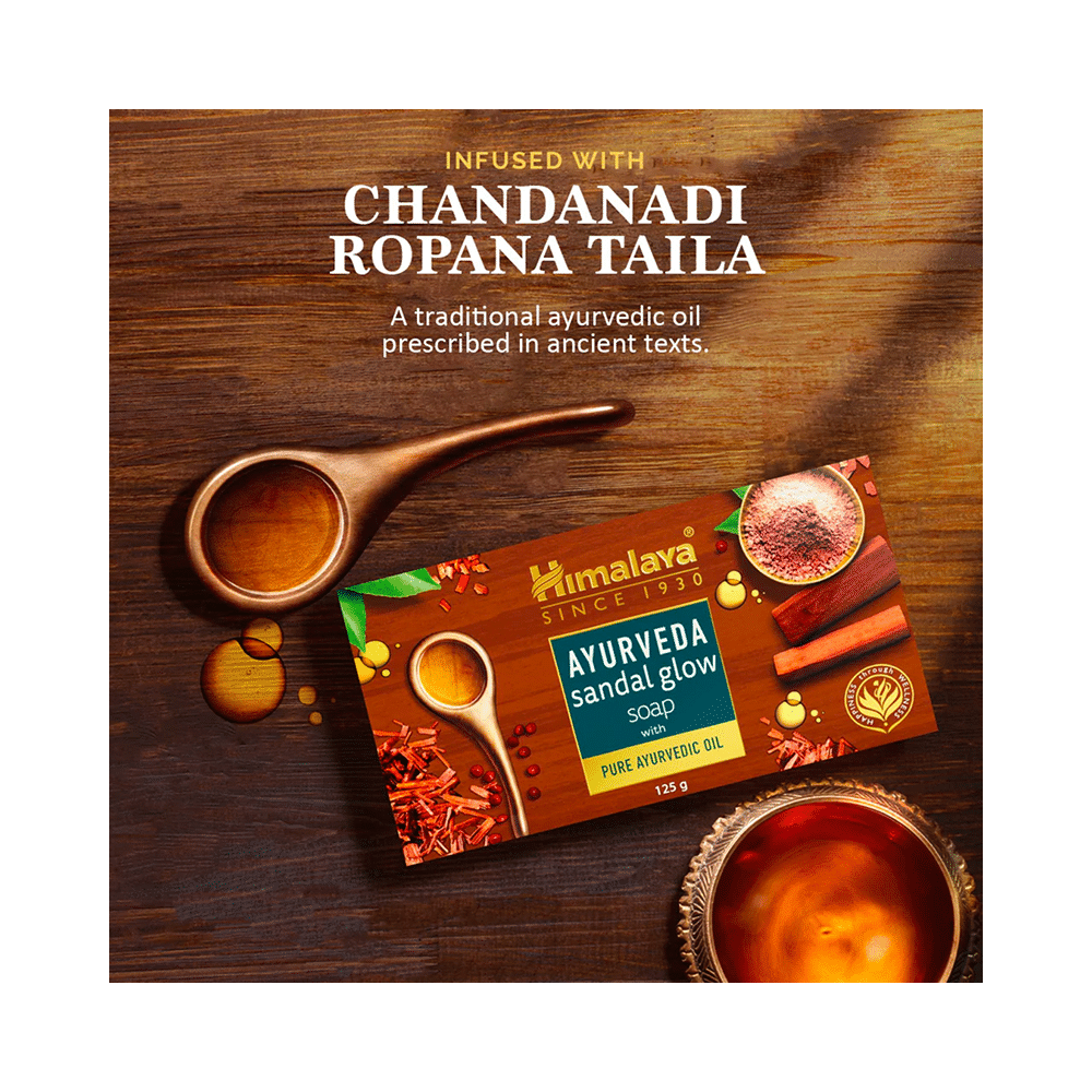 Himalaya Ayurveda Sandal Glow Soap - Image 4