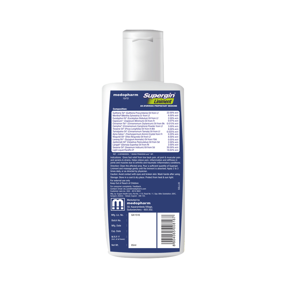 Medopharm Wellness Supergin Liniment Oil for Joint, Muscle, Back, Shoulder and Arthritis Pain - Image 4