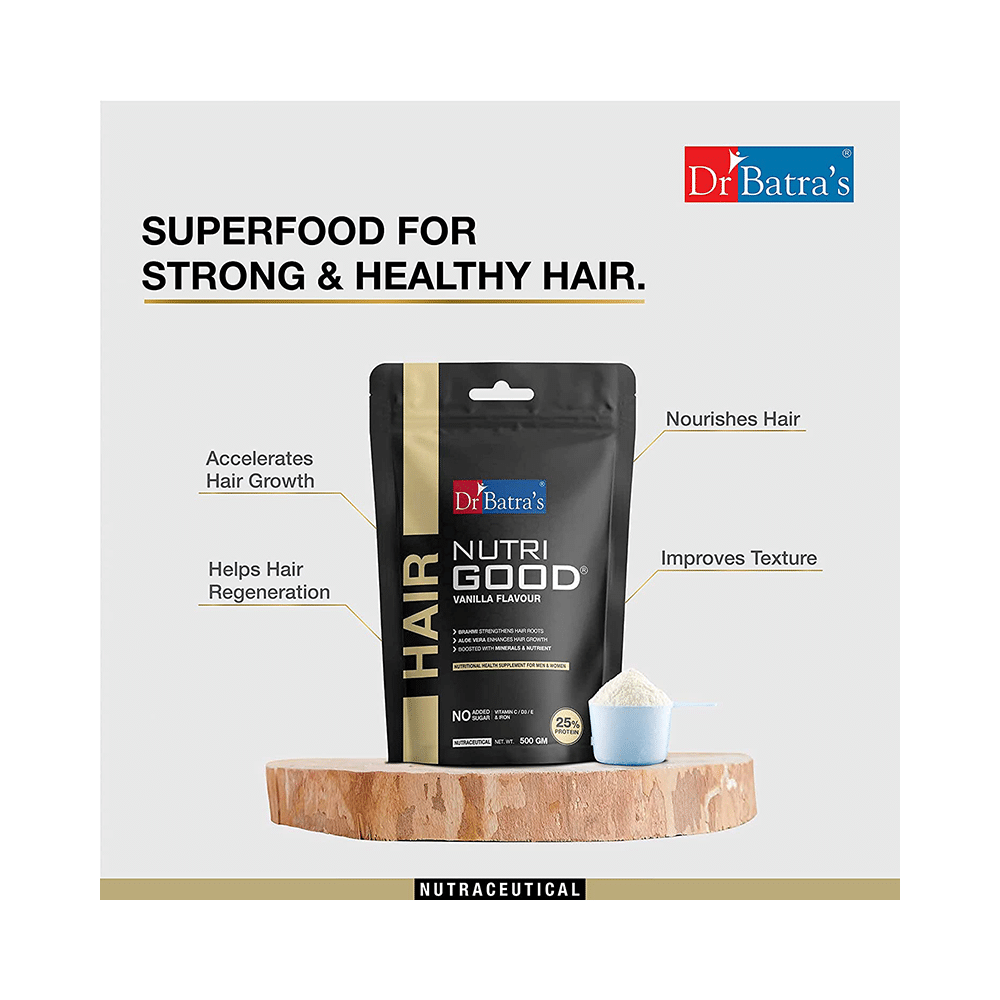Dr Batra's Nutri Good with Brahmi & Aloe Vera | For Hair Care | Flavour Vanilla - Image 4