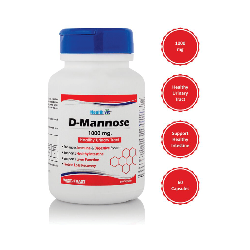 HealthVit D-Mannose 1000mg Capsule - Image 2