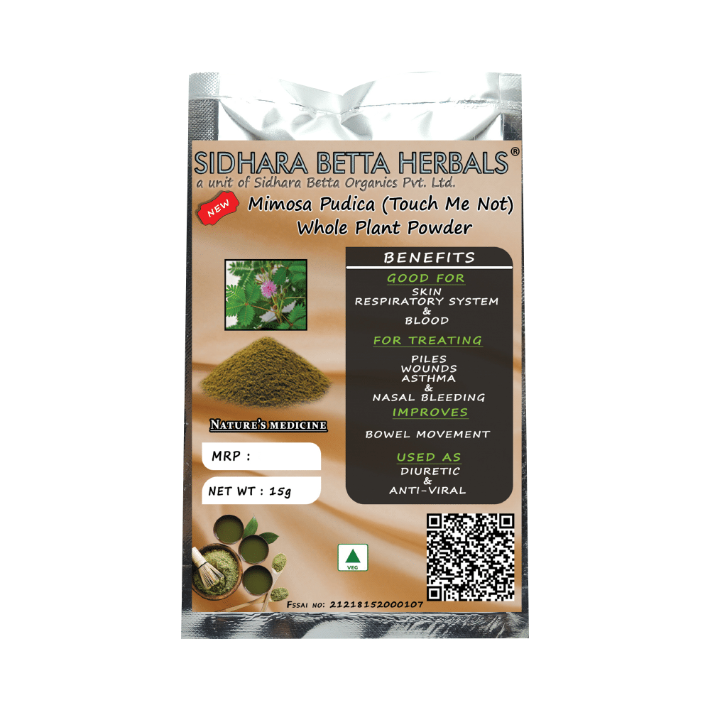 Sidhara Betta Herbals Mimosa Pudica Whole Plant Powder - Image 1