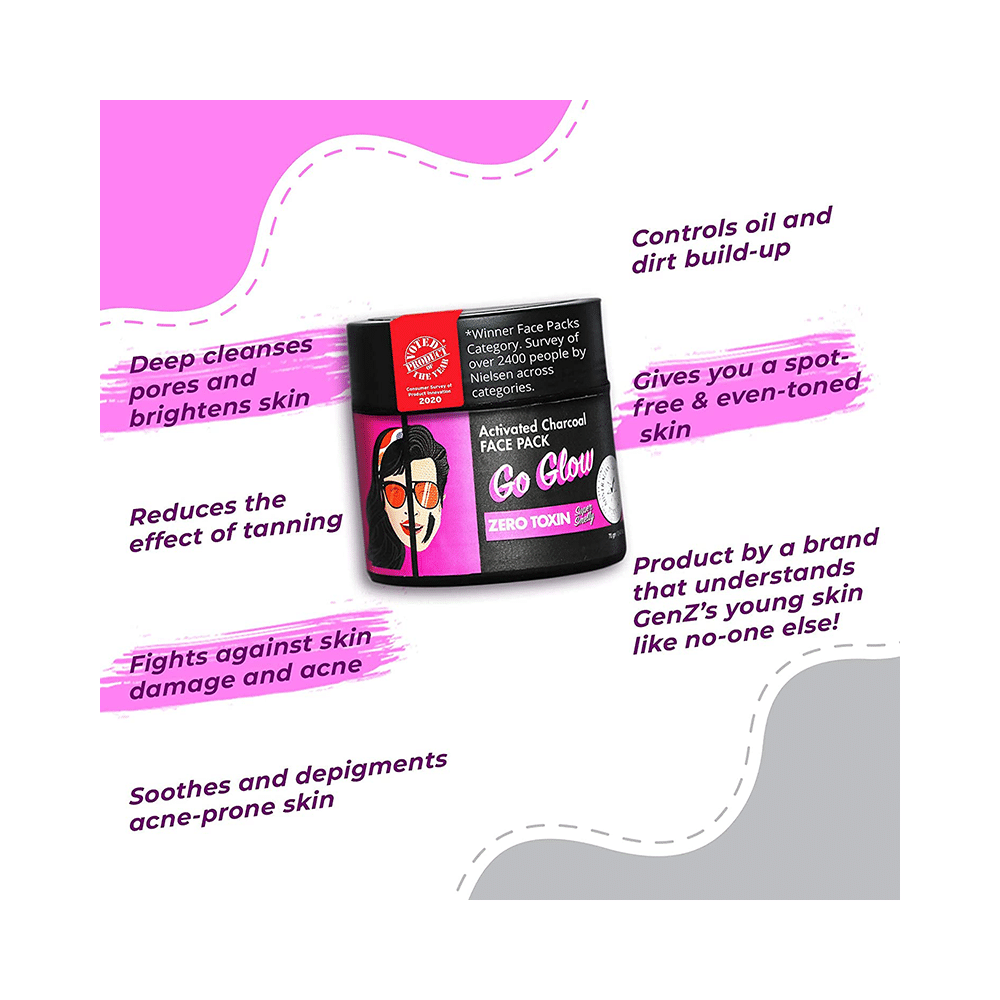 Super Smelly Zero Toxin Go Glow Activated Charcoal Face Pack - Image 2