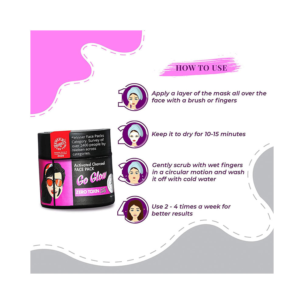 Super Smelly Zero Toxin Go Glow Activated Charcoal Face Pack - Image 4