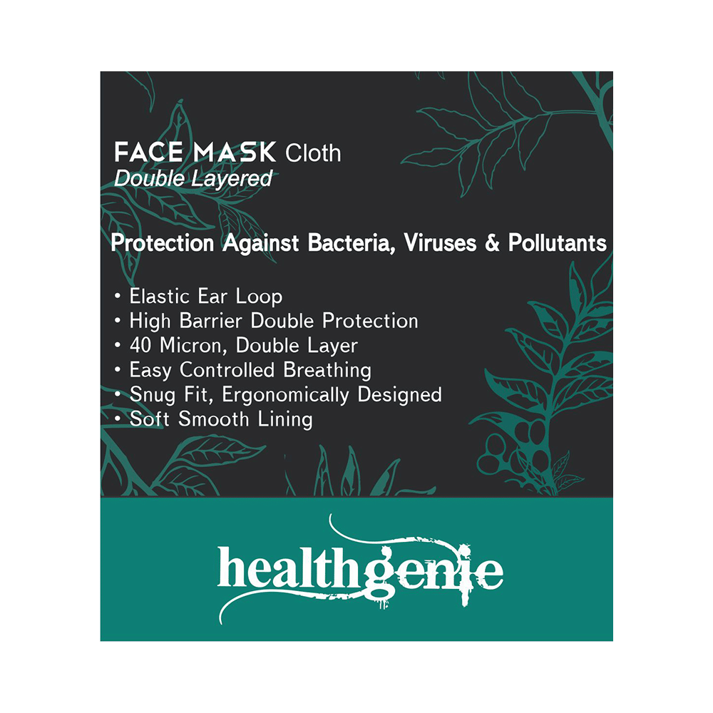 Healthgenie FM 101 Premium Quality Washable & Reusable Double Layered Cloth Face Mask Universal Assorted - Image 4
