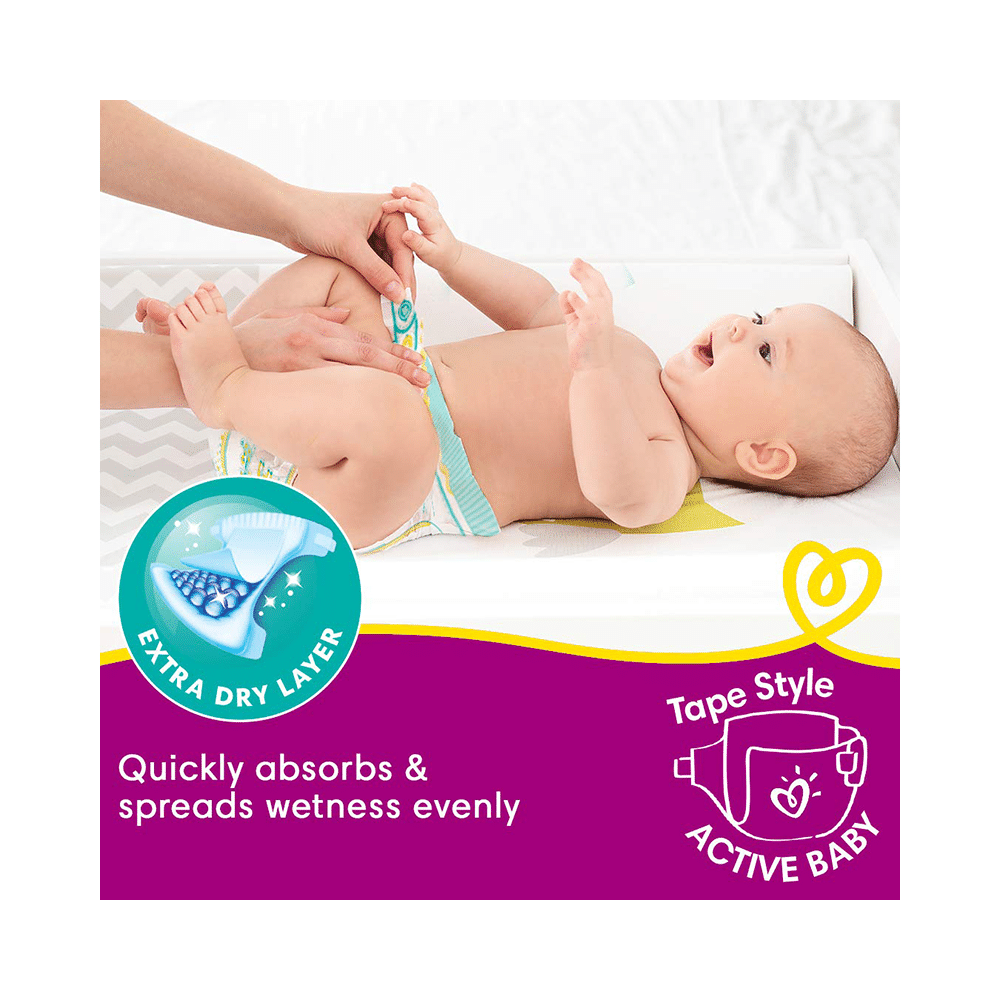 Pampers Active Baby with Comfortable Fit | Size Diaper Small - Image 7
