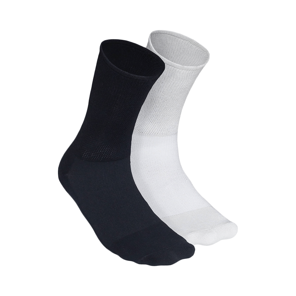 Heelium Diabetic Bamboo Socks Black & White Free Size - Image 1
