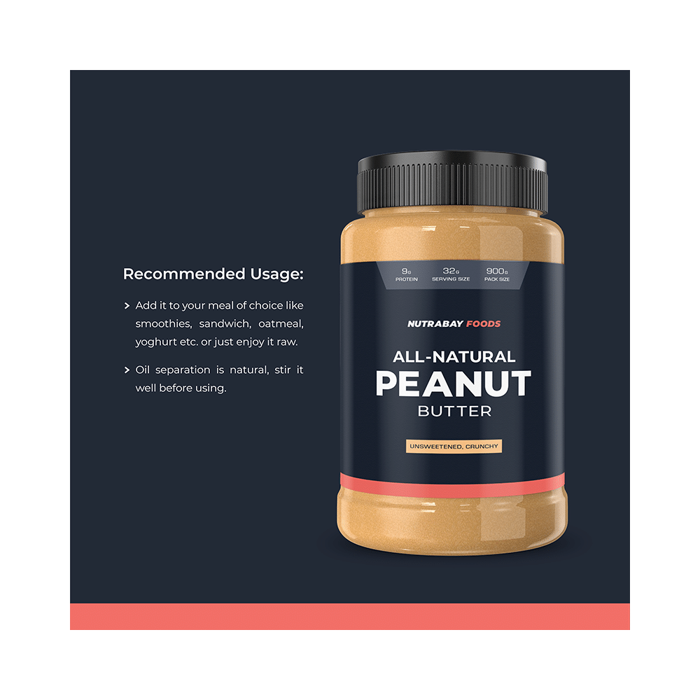 Nutrabay Foods All-Natural Peanut for Weight Management, Energy & Heart Health | Flavour Butter Unsweetened Crunchy - Image 7