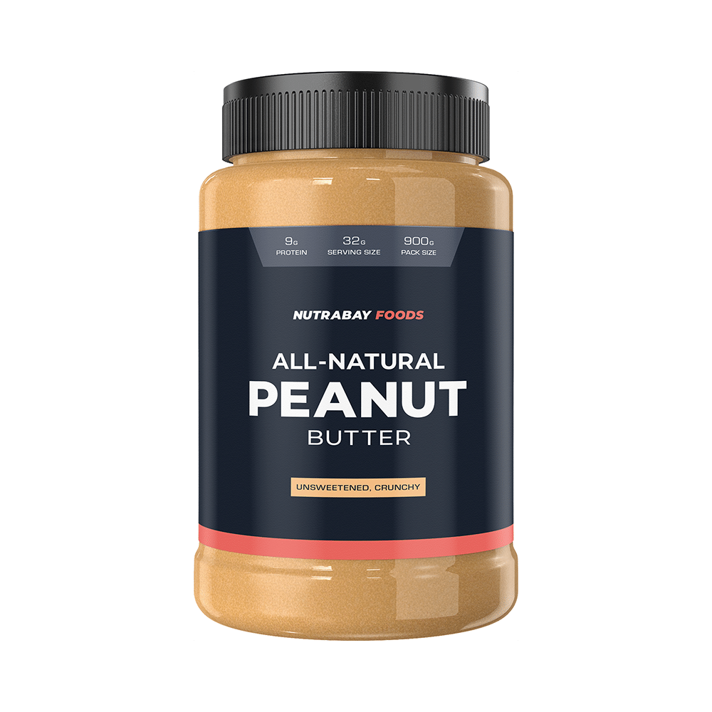 Nutrabay Foods All-Natural Peanut for Weight Management, Energy & Heart Health | Flavour Butter Unsweetened Crunchy - Image 1