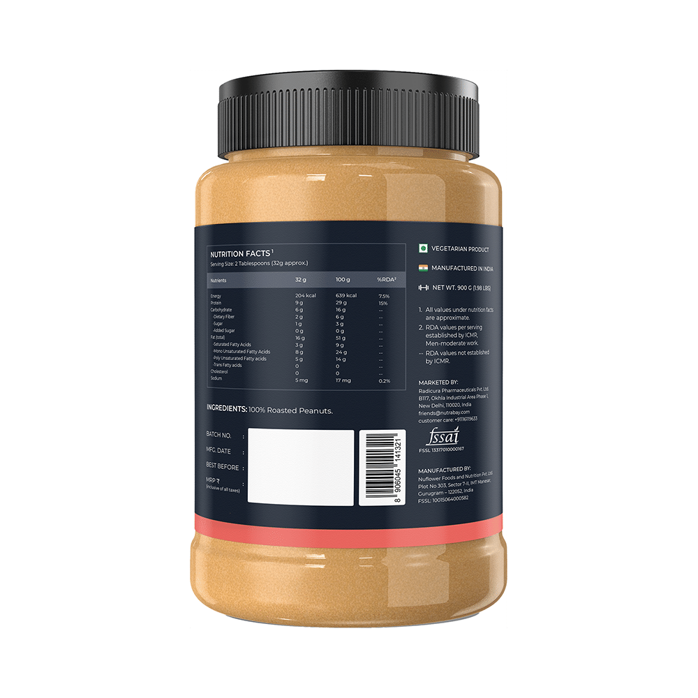 Nutrabay Foods All-Natural Peanut for Weight Management, Energy & Heart Health | Flavour Butter Unsweetened Crunchy - Image 2
