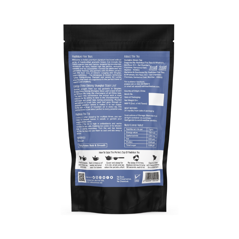 Radhikas Fine Teas Energy China Oolong Shanghai Style Leaf - Image 2