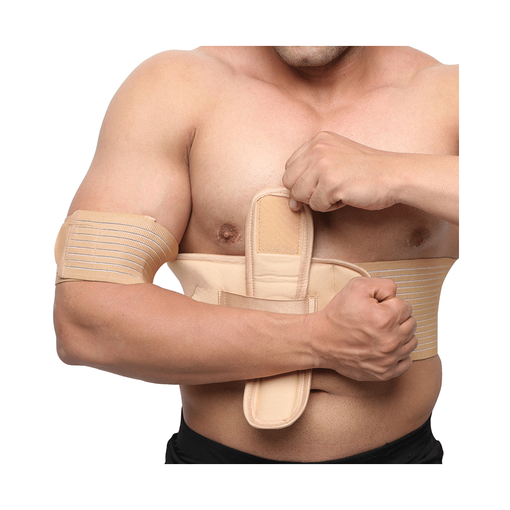 HealthAndYoga GuardNHeal Shoulder and Arm Immobilizer Brace Beige 40-44 inches - Image 7