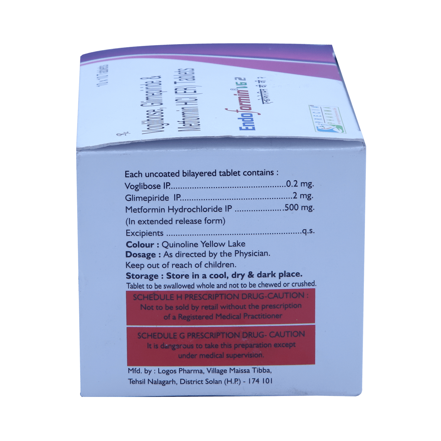 Endoformin VG  2mg/500mg/0.2mg Tablet ER - Image 4
