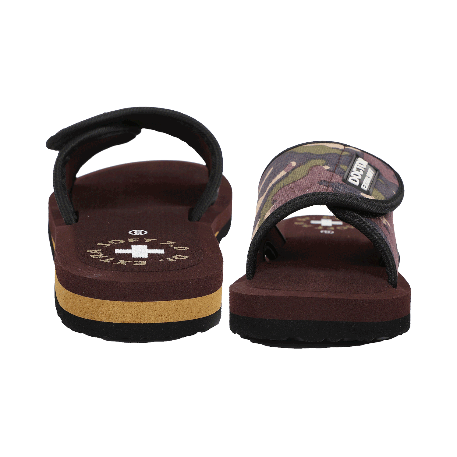 Doctor Extra Soft D 54 Women's Camo Care Orthopaedic and Diabetic Adjustable Strap Slipper Brown 6 - Image 5