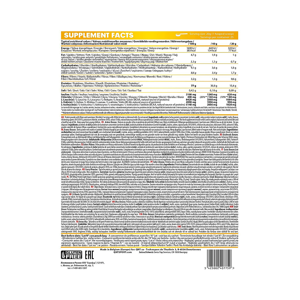 QNT Light Digest Whey Protein Banana - Image 2