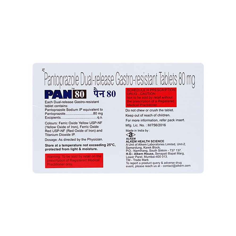 PAN 80mg Tablet - Image 2