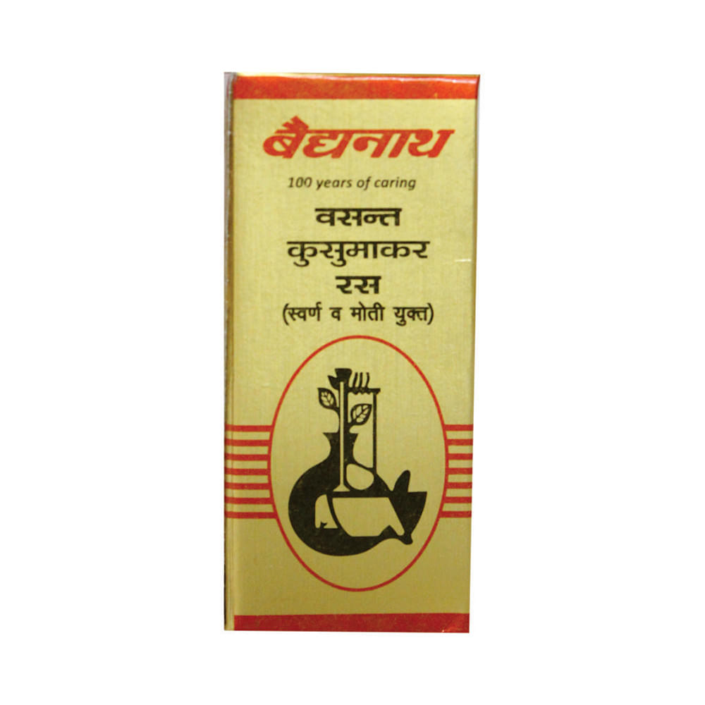 Baidyanath (Nagpur) Vasant Kusumakara Ras (with Gold & Pearl) Tablet | For Vitality, Stamina & Healthy Blood Sugar