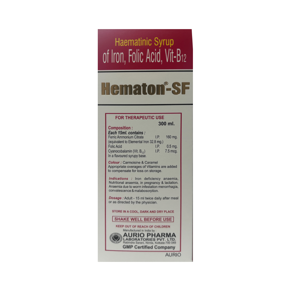 Aurio Pharma Hematon Haematinic Syrup - Image 9