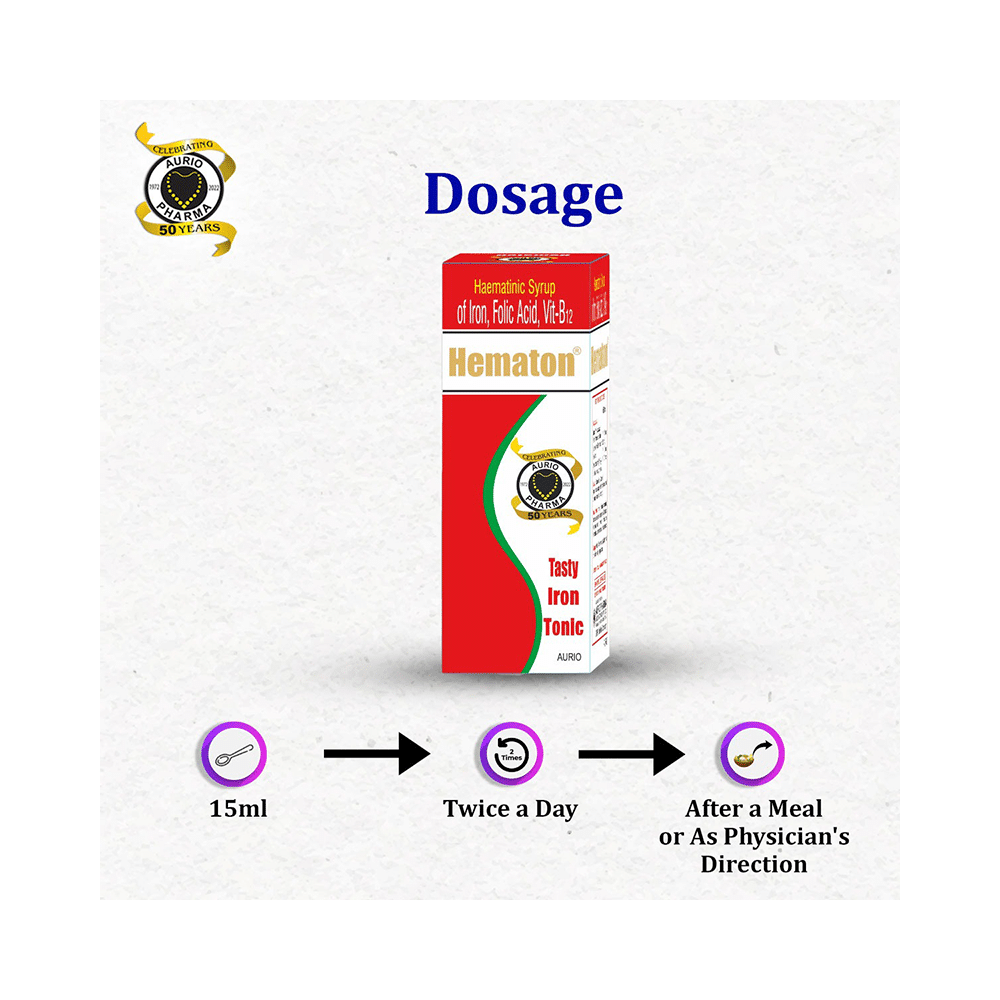 Aurio Pharma Hematon Haematinic Syrup - Image 7