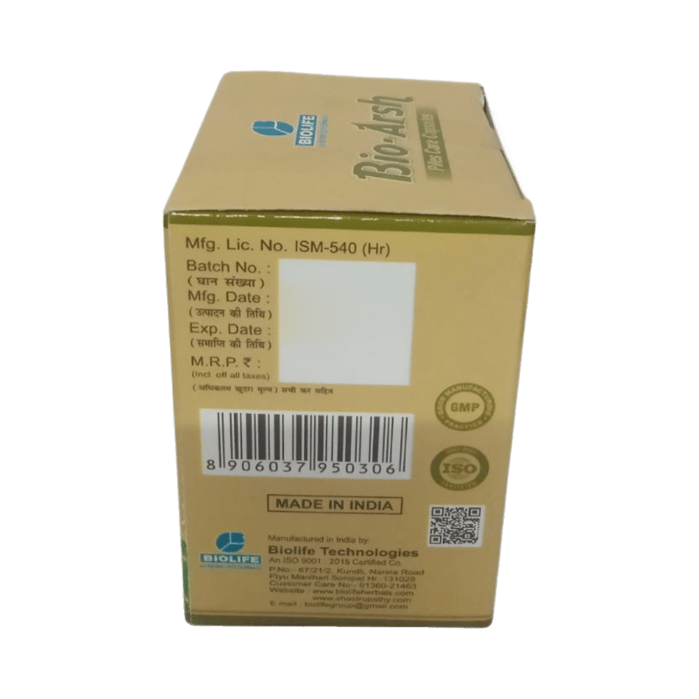 Biolife Bio-Arsh Piles Care Capsule (60 Each) - Image 3