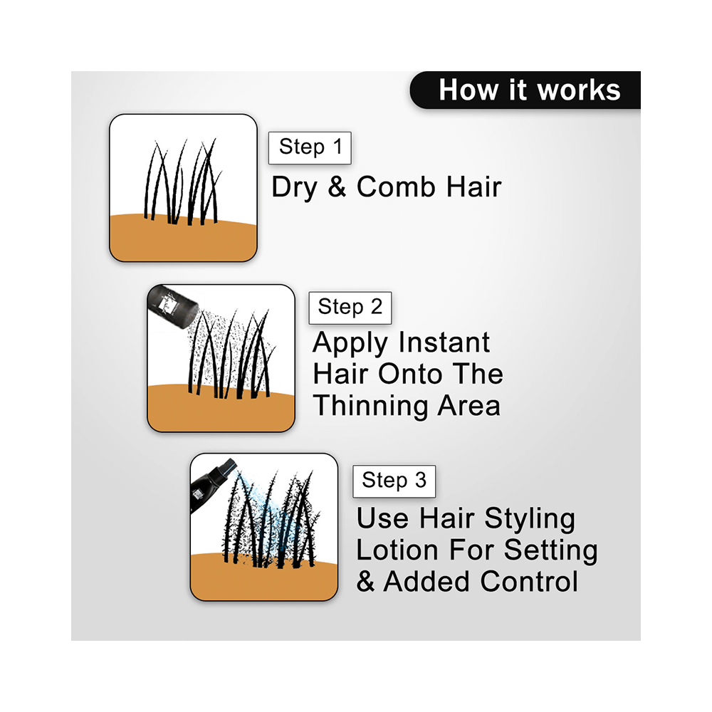 Keya Seth Instant Hair Building Fibers Hair Loss Concealer Powder Black - Image 7