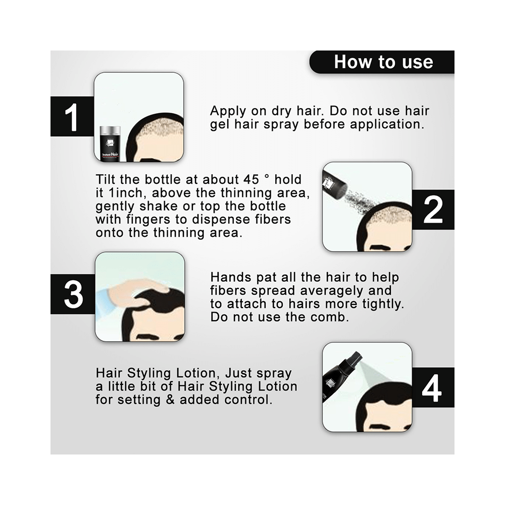 Keya Seth Instant Hair Building Fibers Hair Loss Concealer Powder Black - Image 6