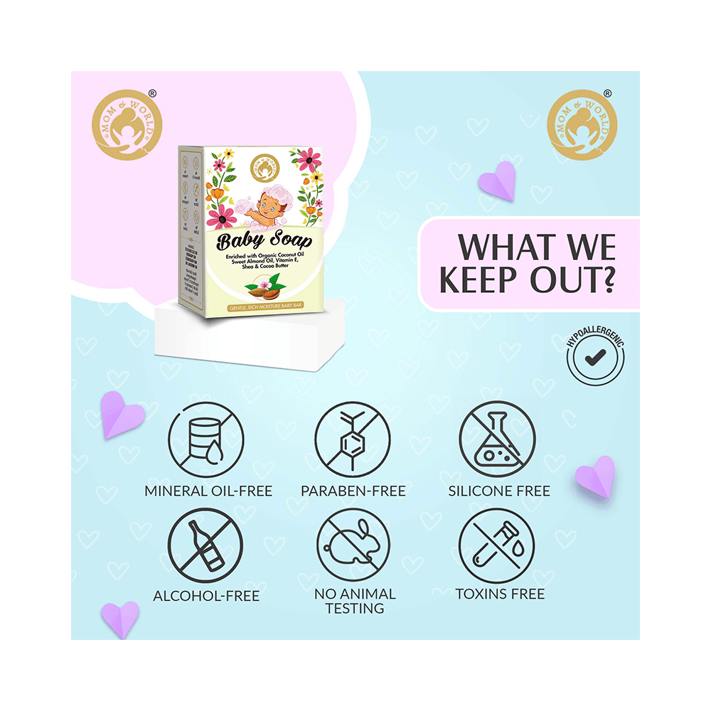 Mom & World Combo Pack of Baby Soap (125gm), Mosquito Repellent Baby Lotion (200ml) & Baby Nourishing OIl (200ml) - Image 6