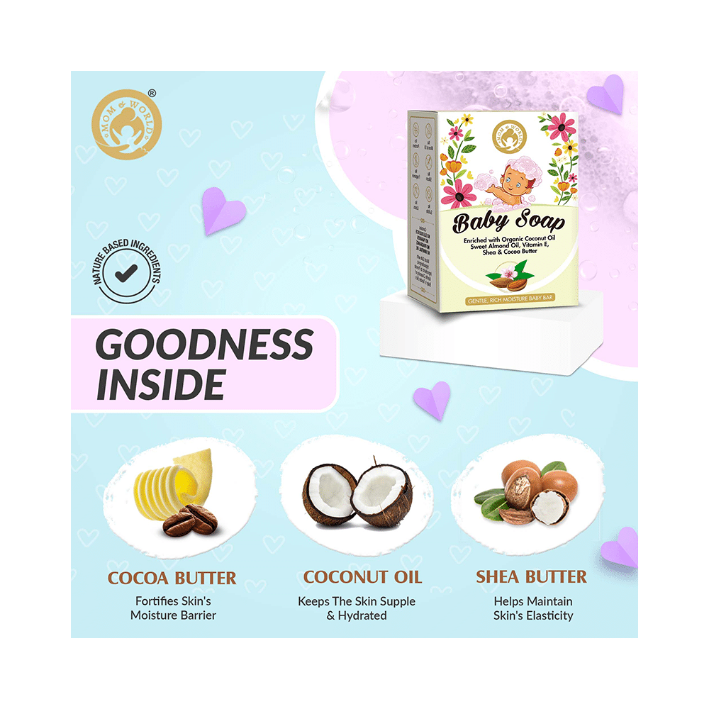 Mom & World Combo Pack of Baby Soap (125gm), Mosquito Repellent Baby Lotion (200ml) & Baby Nourishing OIl (200ml) - Image 5