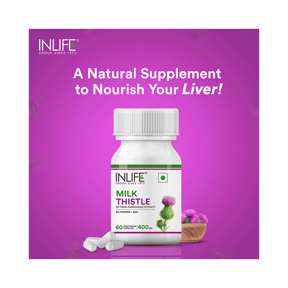 Inlife Milk Thistle 400mg Capsule | For Liver Health & Metabolism - Image 8