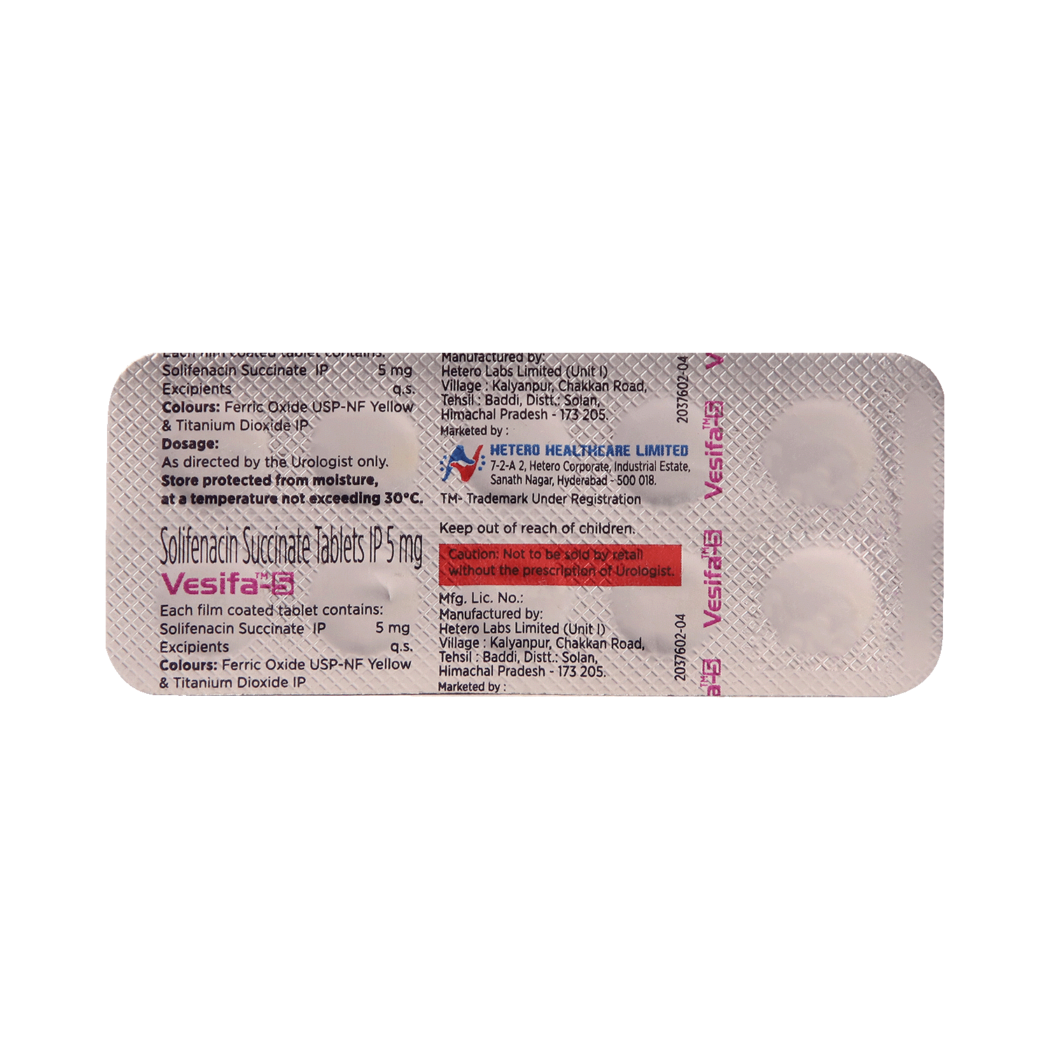 Vesifa 5mg Tablet - Image 3
