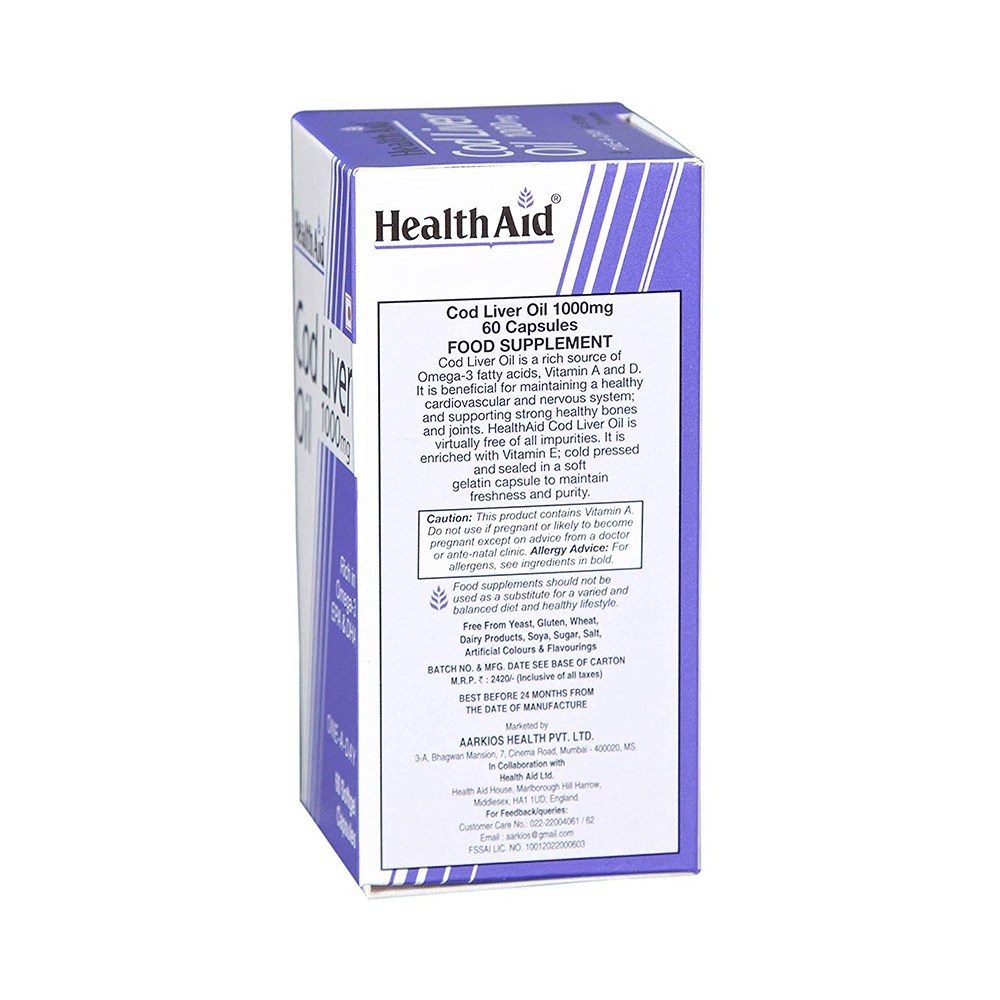 Healthaid Cod Liver Oil 1000mg Capsule - Image 2