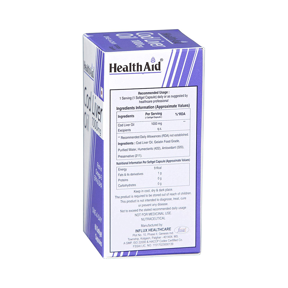 Healthaid Cod Liver Oil 1000mg Capsule - Image 3
