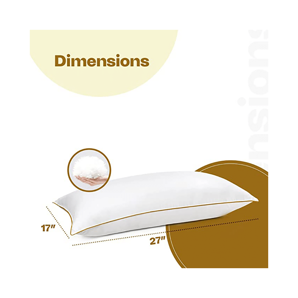 Sleepsia Microfiber Hotel Ultra Soft Pillow White - Image 3