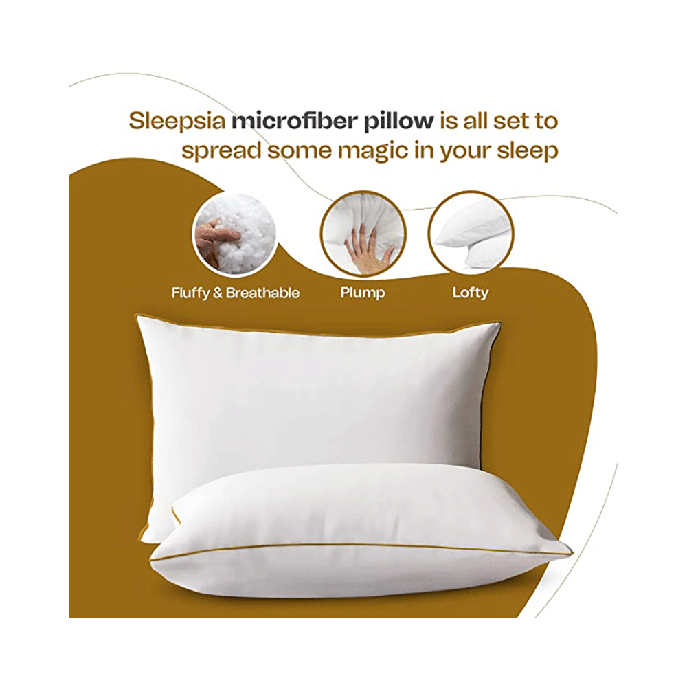 Sleepsia Microfiber Hotel Ultra Soft Pillow White - Image 6