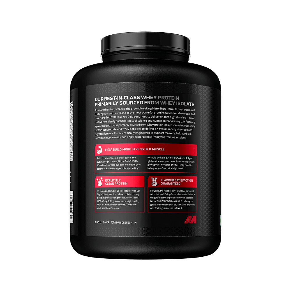 Muscletech Nitro Tech 100% Whey Gold Powder Cookies & Cream - Image 3