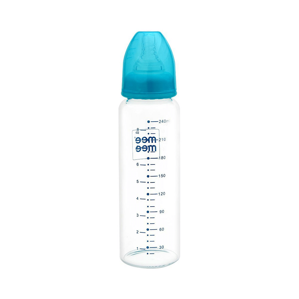 Mee Mee Premium Glass Feeding Bottle Blue - Image 4