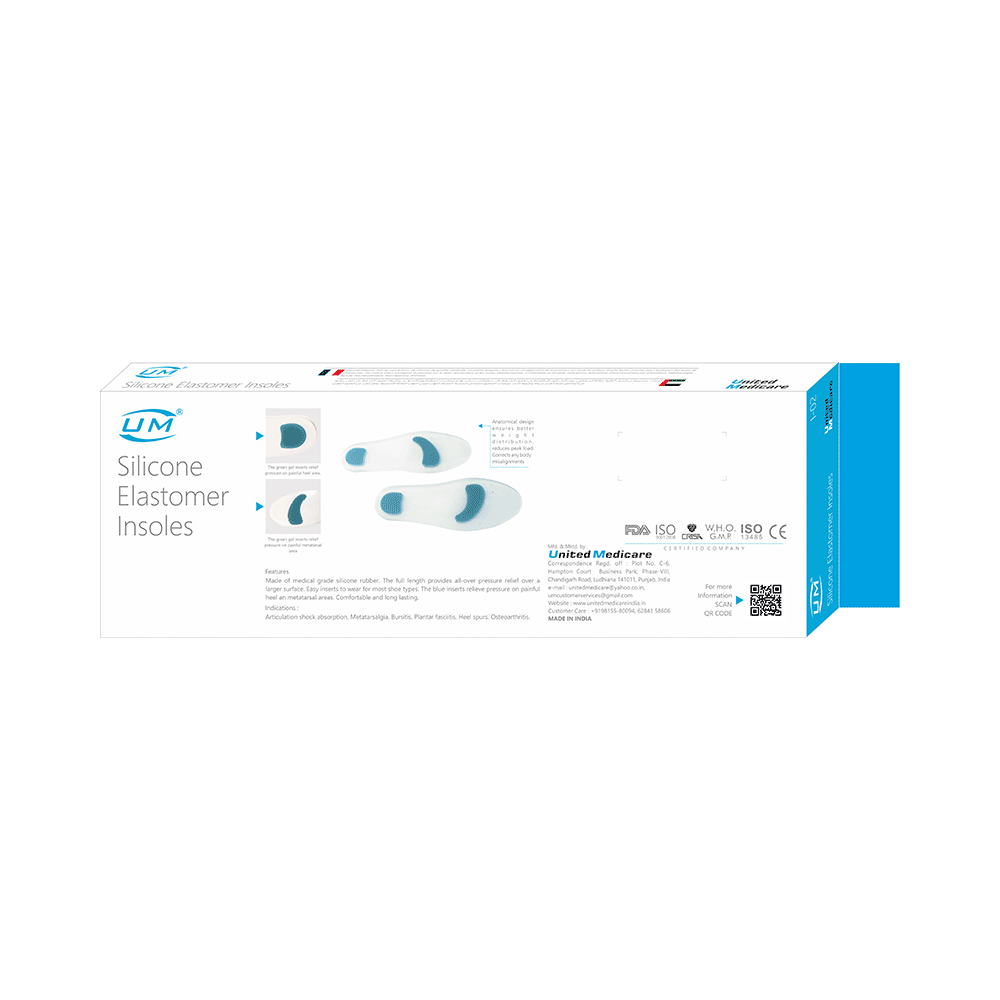 United Medicare Silicone Elostomer Insoles Large - Image 2