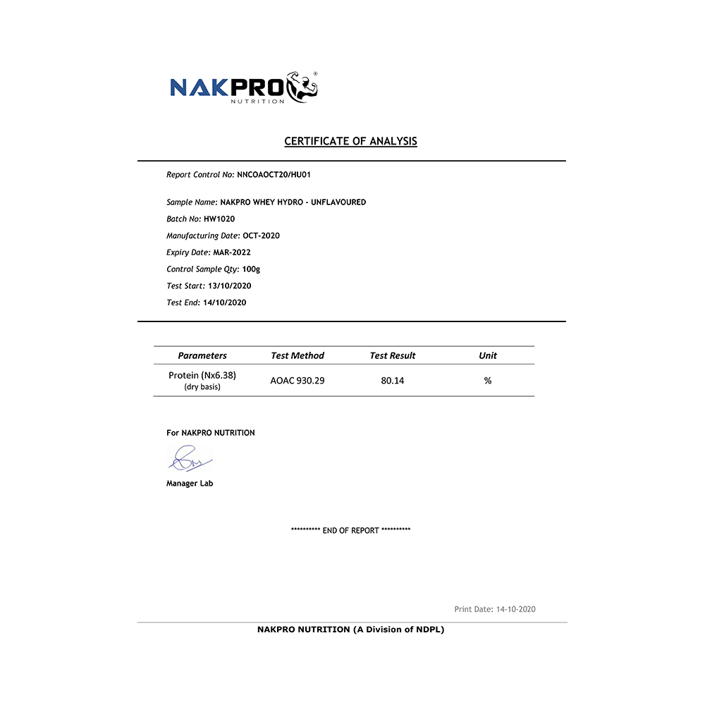 Nakpro Nutrition Whey Hydro Hydrolyzed Whey Protein Instantized Powder Unflavored - Image 4