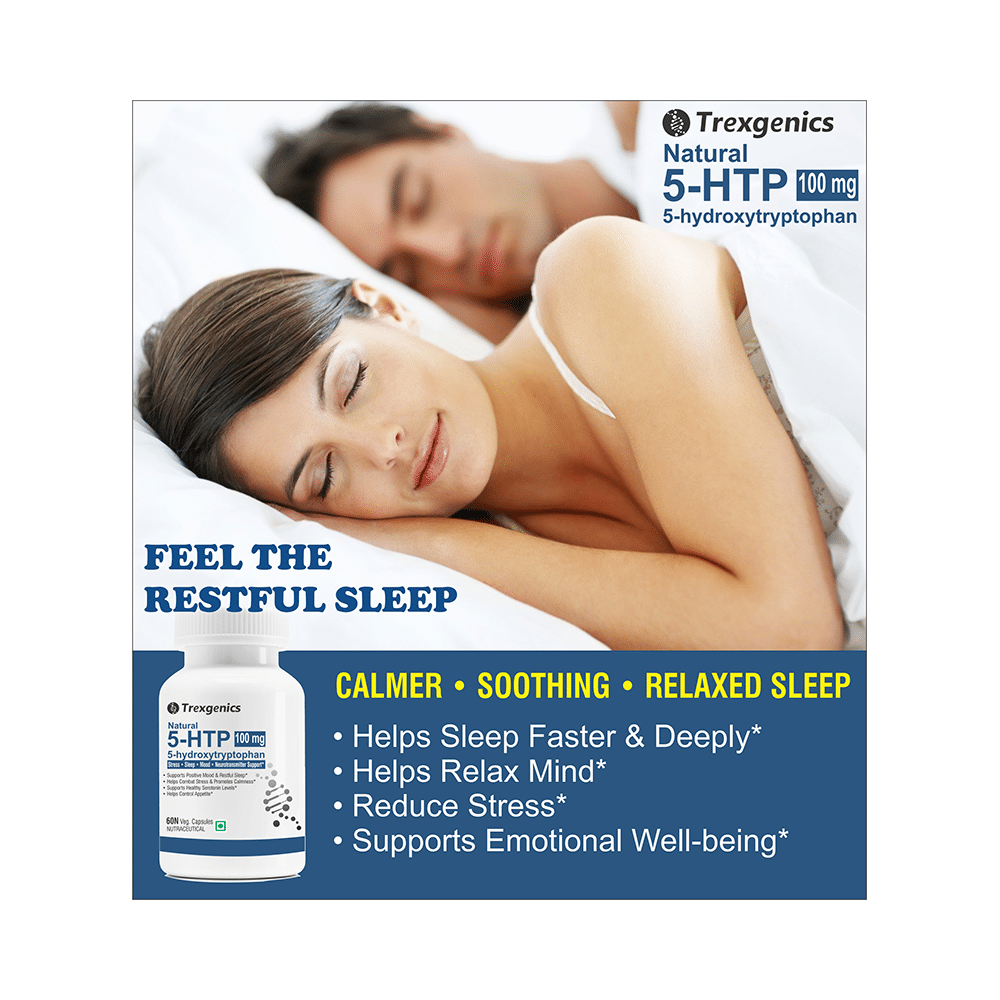 Trexgenics Natural 5-HTP 100mg Veg Capsule - Image 5