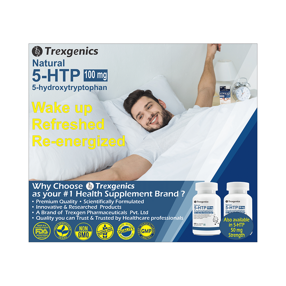 Trexgenics Natural 5-HTP 100mg Veg Capsule - Image 6