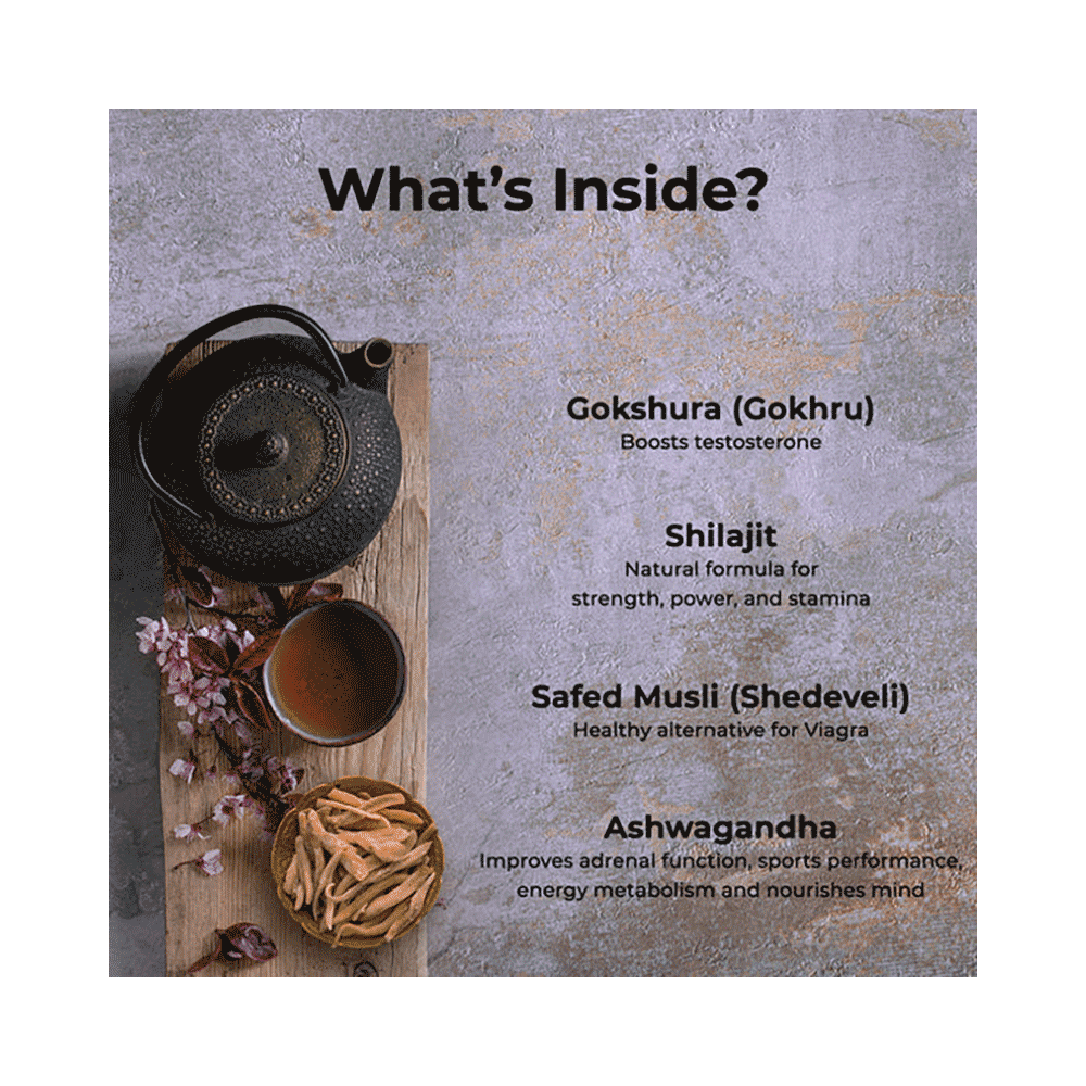 Auric Himalayan Shilajit Mix- Performance Booster Tea Sachet for Men (1gm Each) Lemon - Image 4