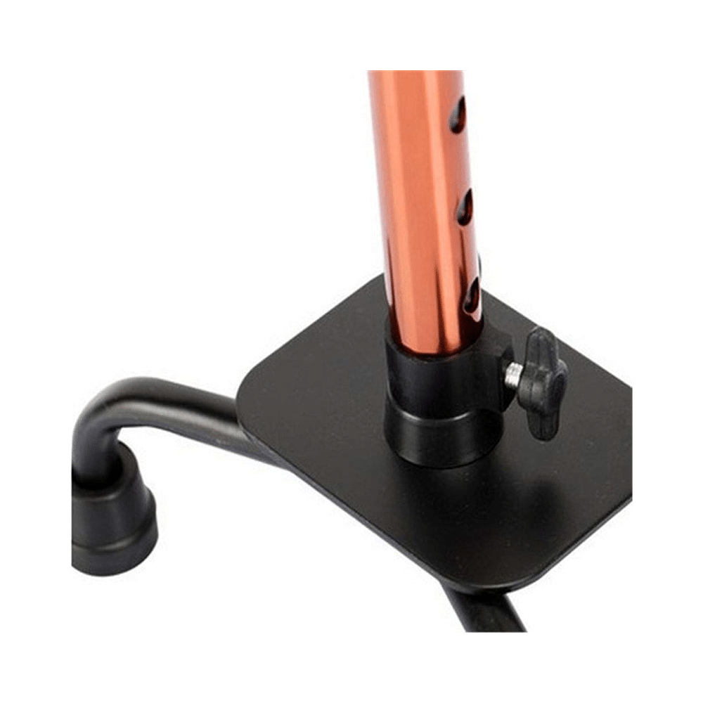MCP Jindal WS 420 Quadripod Adjustable Four Legged Walking Stick Brown - Image 4