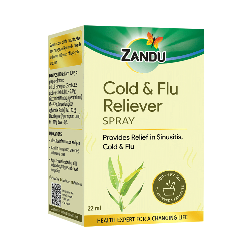 Zandu Cold & Flu Reliever Spray Liquid - Image 1