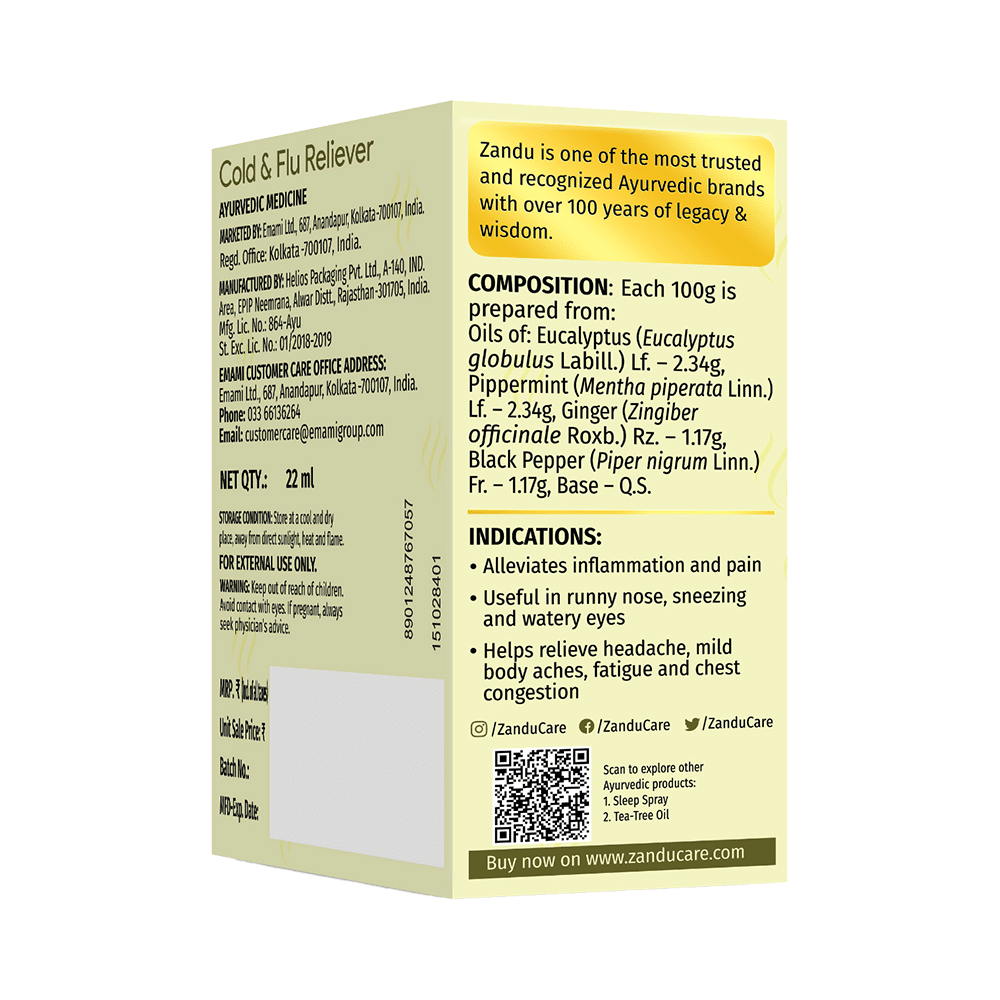 Zandu Cold & Flu Reliever Spray Liquid - Image 5