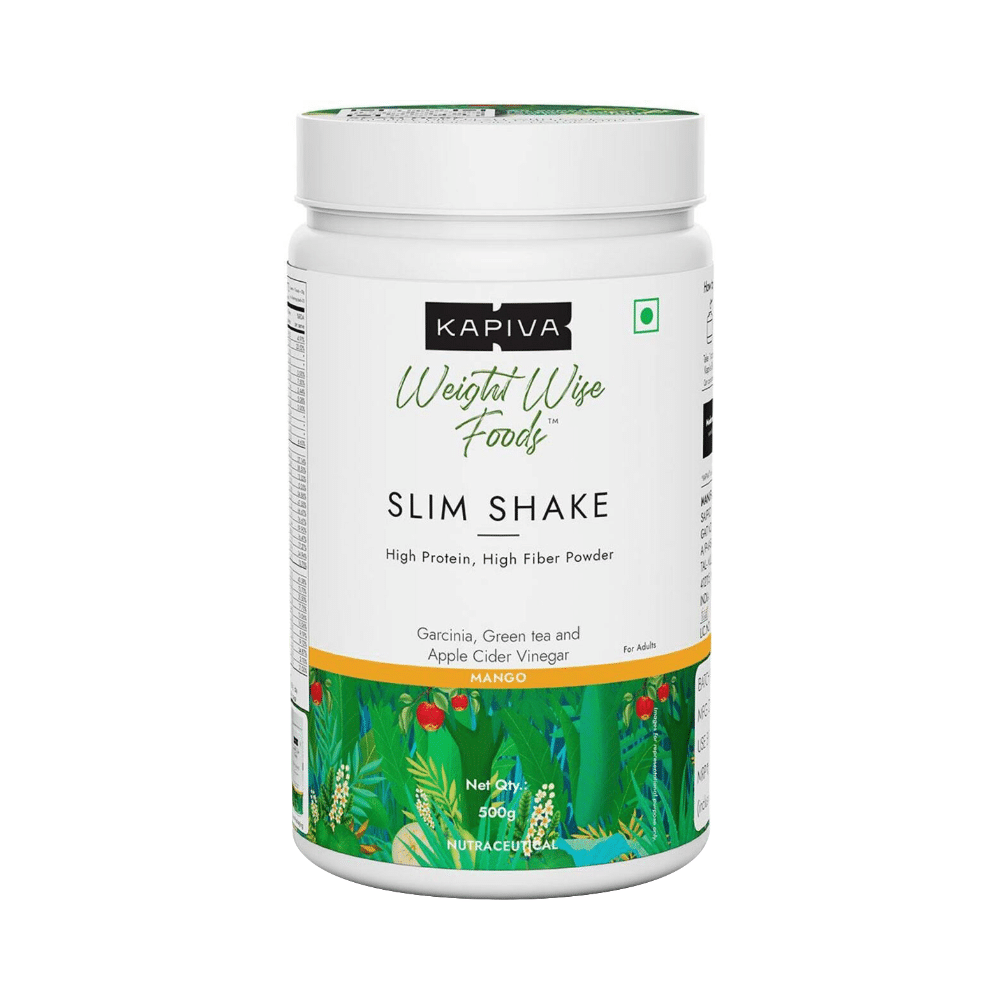 Kapiva Weight Wise Foods Slim Shake Weight Control with High Protein & High Fibre | Flavour Mango - Image 1