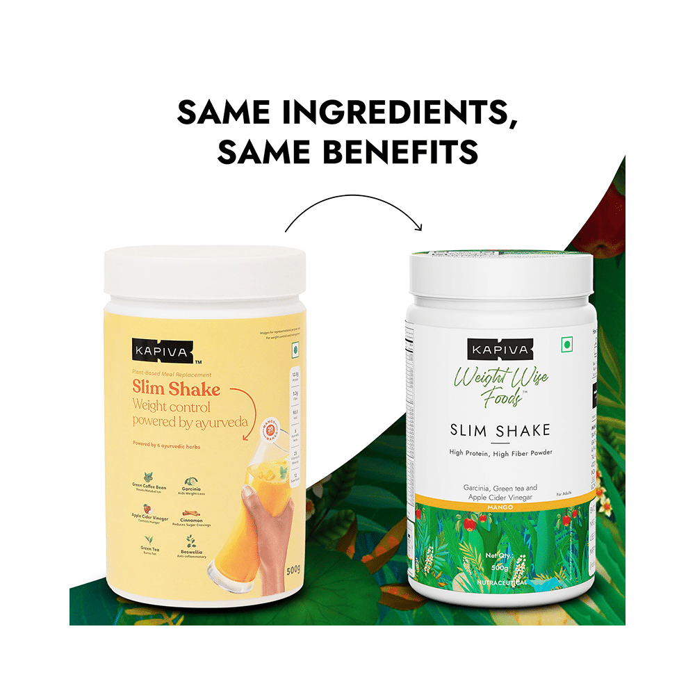 Kapiva Weight Wise Foods Slim Shake Weight Control with High Protein & High Fibre | Flavour Mango - Image 5