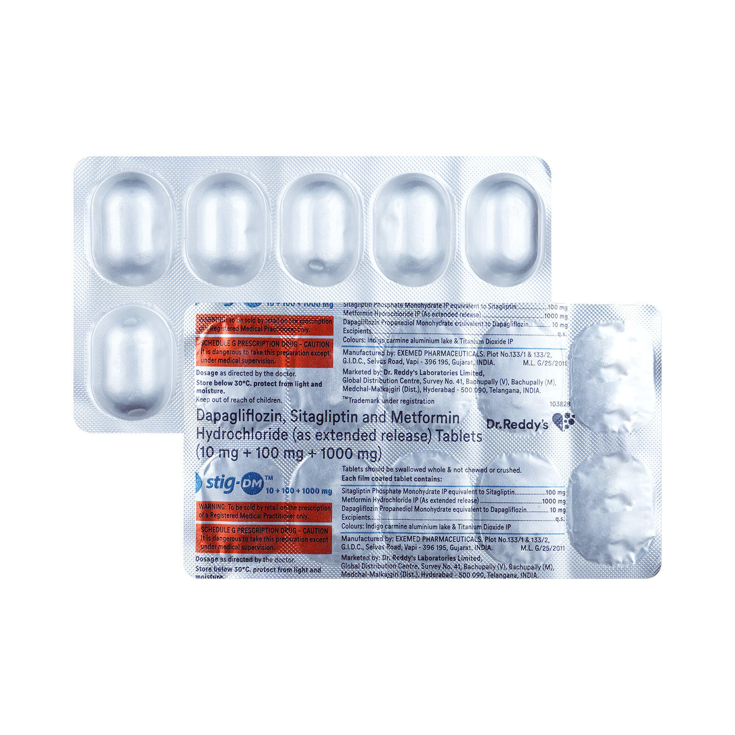 Stig DM 10mg/1000mg/100mg Tablet - Image 1