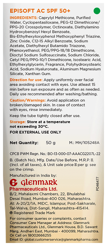 Episoft AC SPF 50+ Hydrating Sunscreen - Image 3