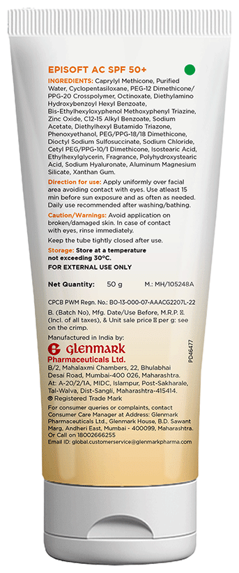 Episoft AC SPF 50+ Hydrating Sunscreen - Image 2