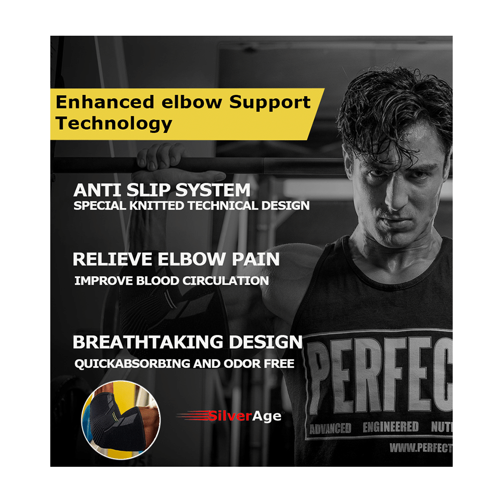 Haxor SilverAge Designer Elbow Support Black XL - Image 5